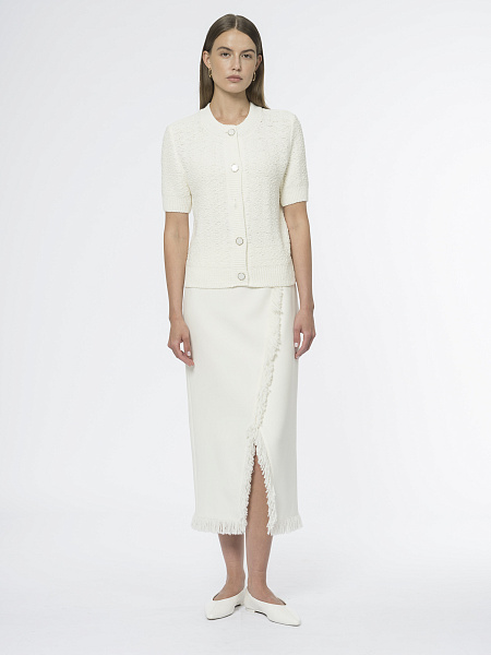 Вязаный кардиган с коротким рукавом