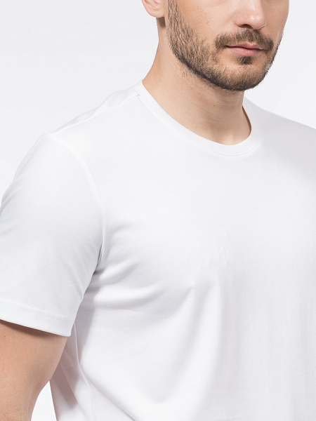 Футболка slim fit из мерсеризованного хлопка