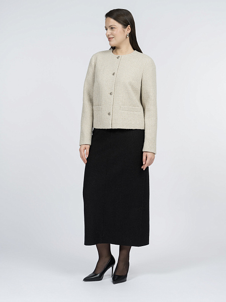 Прямая юбка из вареной шерсти