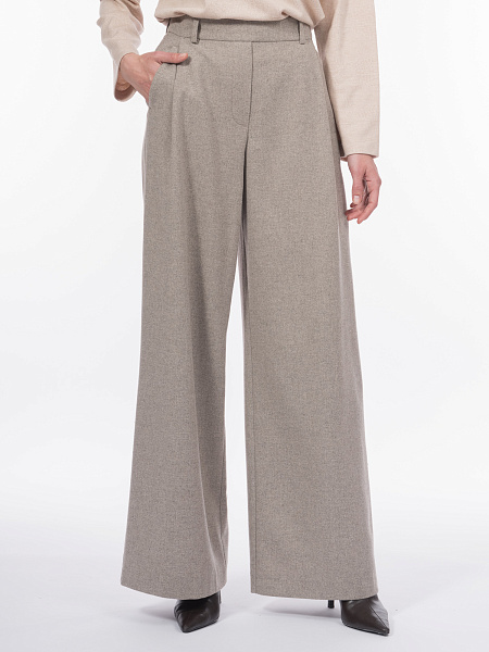 Прямые шерстяные брюки