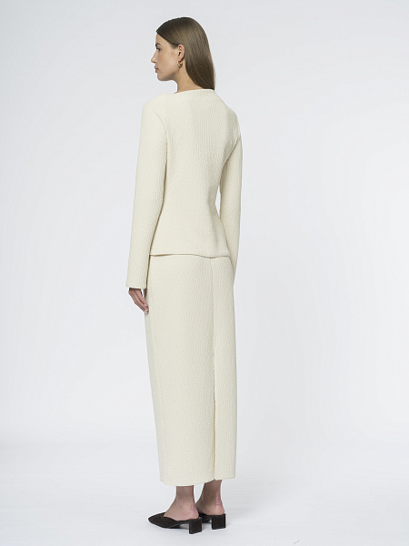 Трикотажная блуза с асимметрией