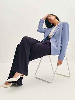 Расклешенные трикотажные брюки 