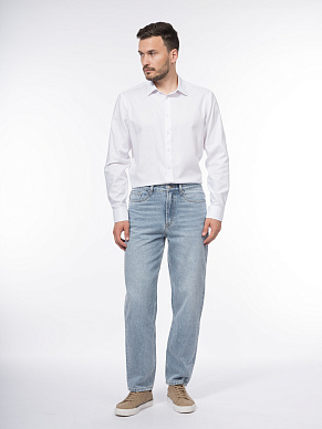Рубашка slim из хлопковой ткани oxford