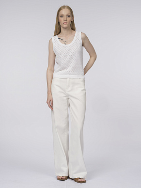 Ажурный вязаный топ