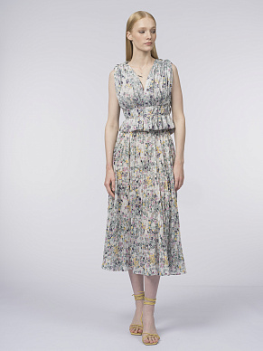 Топ из 100% хлопка с цветочным принтом