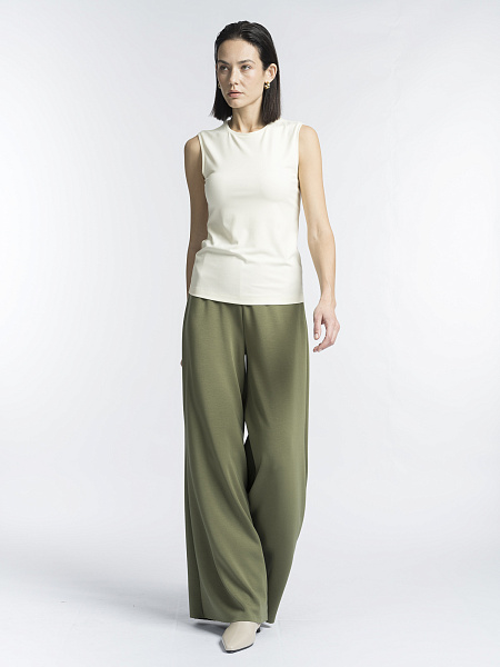 Базовый топ из вискозного трикотажа