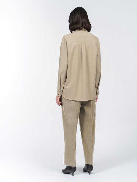 Блуза рубашечного кроя с шерстью