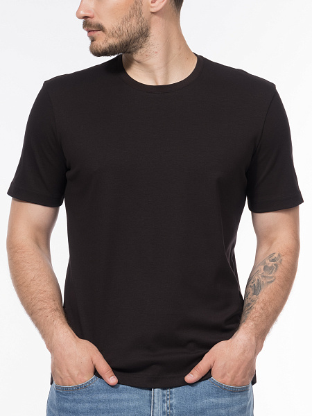 Футболка slim fit из мерсеризованного хлопка