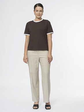 Футболка из вискозного трикотажа с кантом