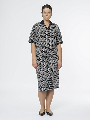 Блуза из рельефного трикотажного жаккарда