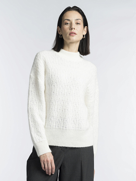 Ажурный джемпер с длинным рукавом