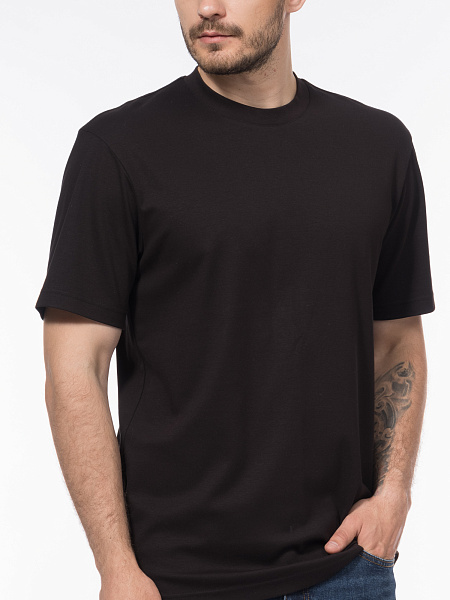 Футболка regular fit из мерсеризованного хлопка