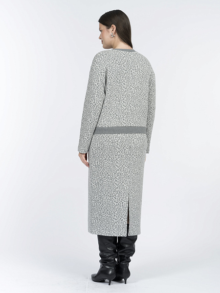 Прямая юбка из хлопкового трикотажа