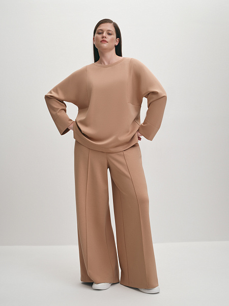 Трикотажные брюки палаццо