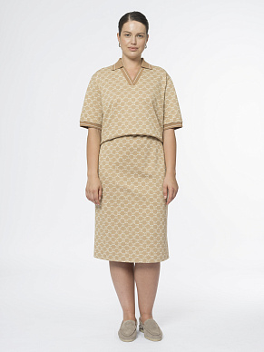 Юбка из рельефного трикотажного жаккарда