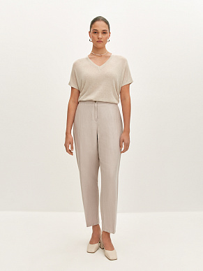 Брюки прямые со льном