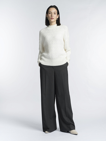 Ажурный джемпер с длинным рукавом