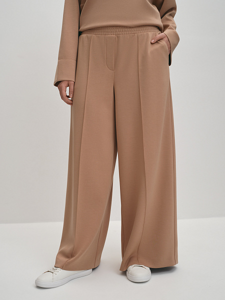 Трикотажные брюки палаццо