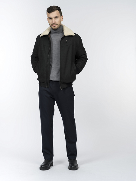 Куртка-авиатор из пальтовой ткани, утепленная наполнителем пух/перо