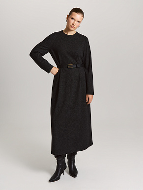 Расклешенное трикотажное платье