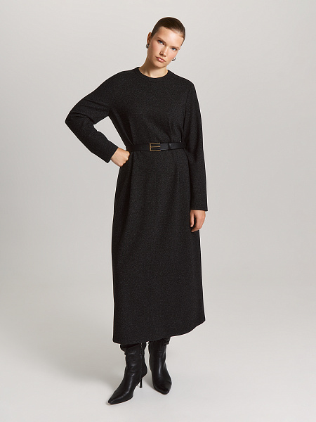 Расклешенное трикотажное платье