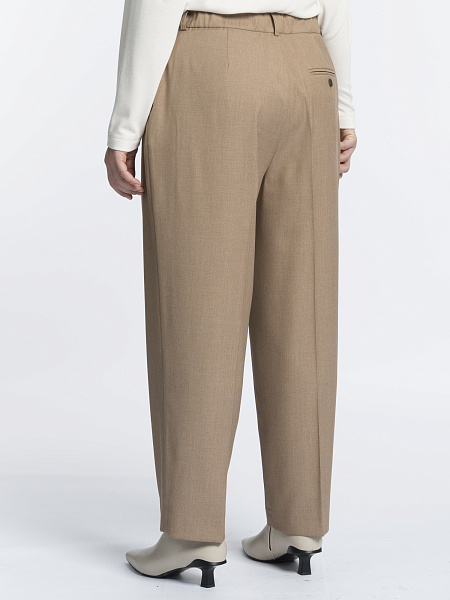 Брюки из костюмной ткани в оттенке кэмел