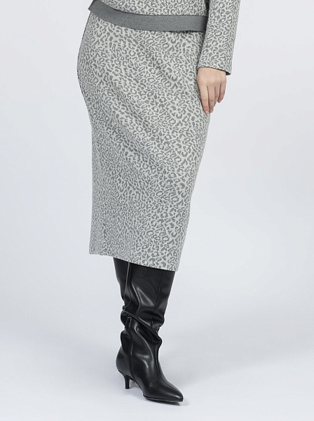 Прямая юбка из хлопкового трикотажа