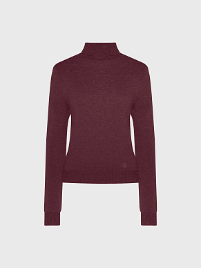 Джемпер с высоким горлом и длинным рукавом