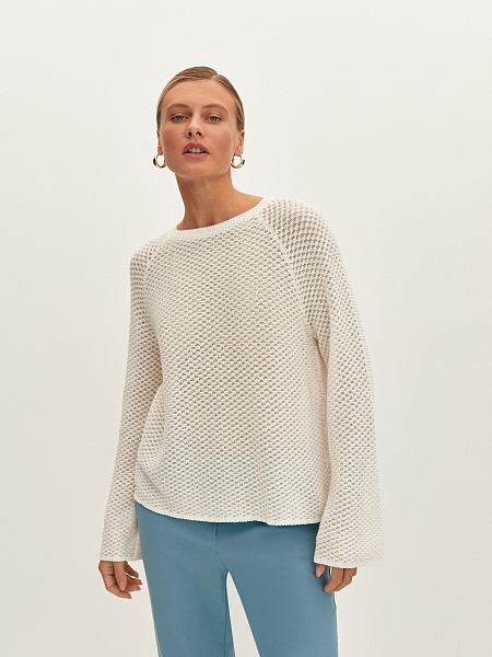 Джемпер ажурной вязки