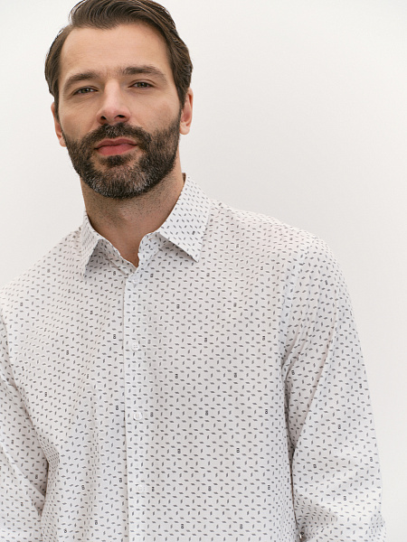 Рубашка из 100% хлопка с брендированным принтом