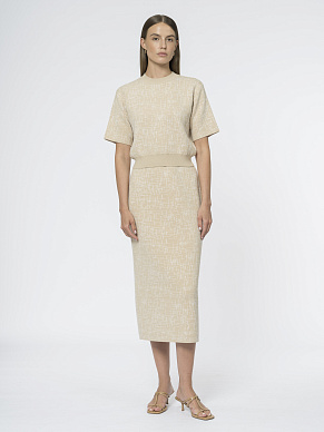 Вязаный джемпер с коротким рукавом