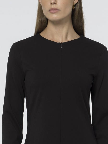 Приталенное платье из вискозного трикотажа