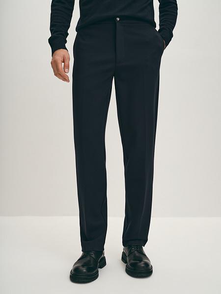 Трикотажные брюки прямого кроя