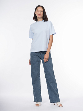 Футболка из хлопкового трикотажа с лого-принтом