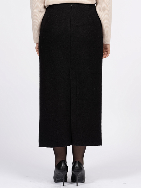 Прямая юбка из вареной шерсти