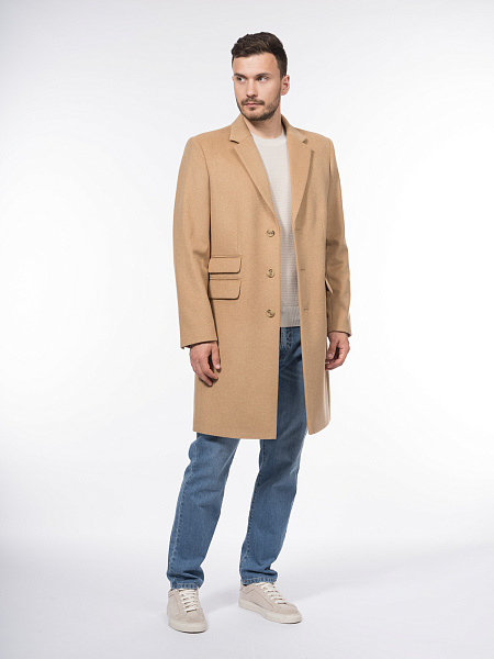 Классическое шерстяное пальто прямого силуэта