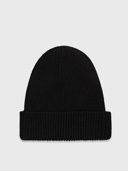 Шапка вязаная черного оттенка