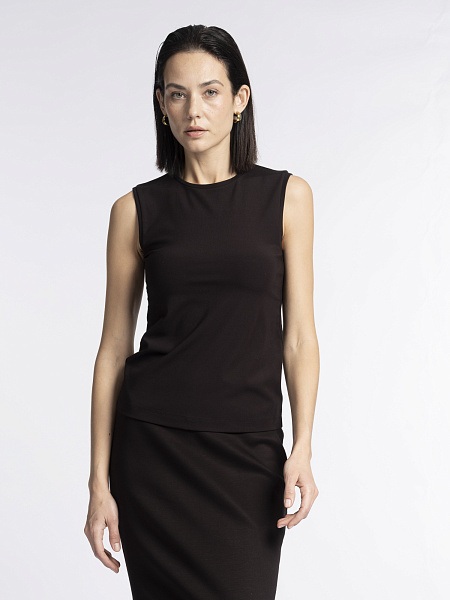 Базовый топ из вискозного трикотажа