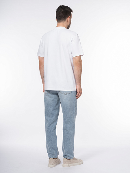 Футболка regular fit из мерсеризованного хлопка