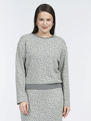 Свитшот из хлопкового трикотажа с подвязами