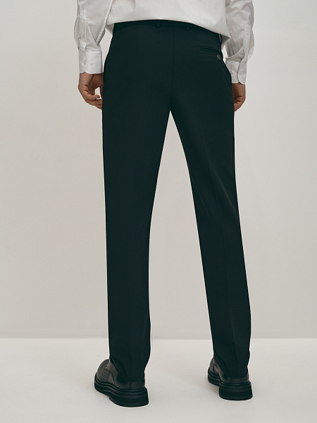 Брюки прямые со стрелками из смесового материала на основе натуральной шерсти