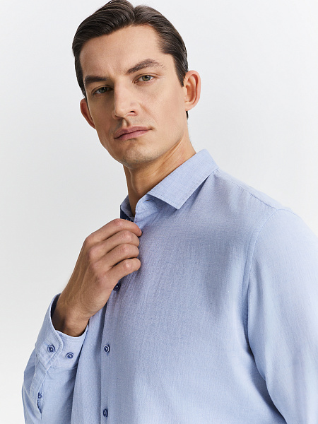 Рубашка из хлопка и льна