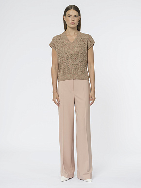 Ажурный джемпер с коротким рукавом