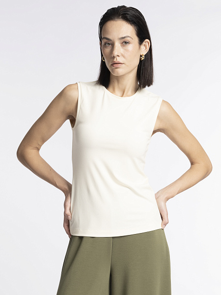 Базовый топ из вискозного трикотажа