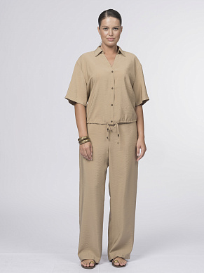 Блуза из жатой вискозной ткани