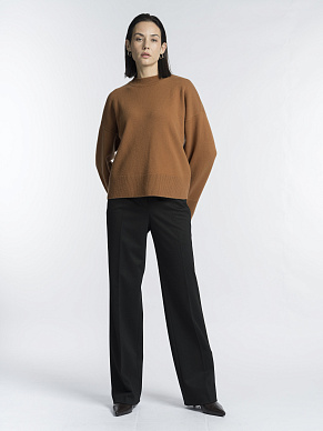 Прямые брюки из эластичной вискозной ткани