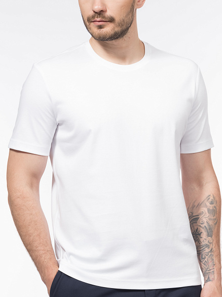 Футболка slim fit из мерсеризованного хлопка
