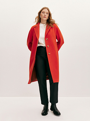 Пальто шерстяное однобортное