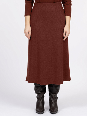 Юбка-трапеция из вареной шерсти