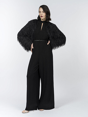 Жакет-болеро с длинным ворсом